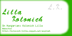 lilla kolonich business card